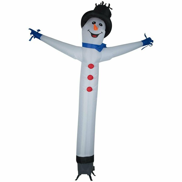 Gemmy Industries Gemmy  144 in. Jolly Jiggler Snowman Inflatable, White Wire 9070602